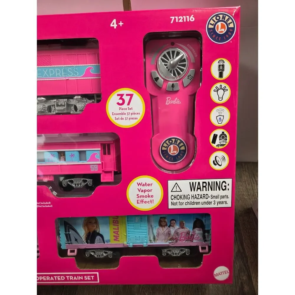 Lionel Mattel Barbie Battery Pink Toy Train Set Remote Controlled NEW IN BOX